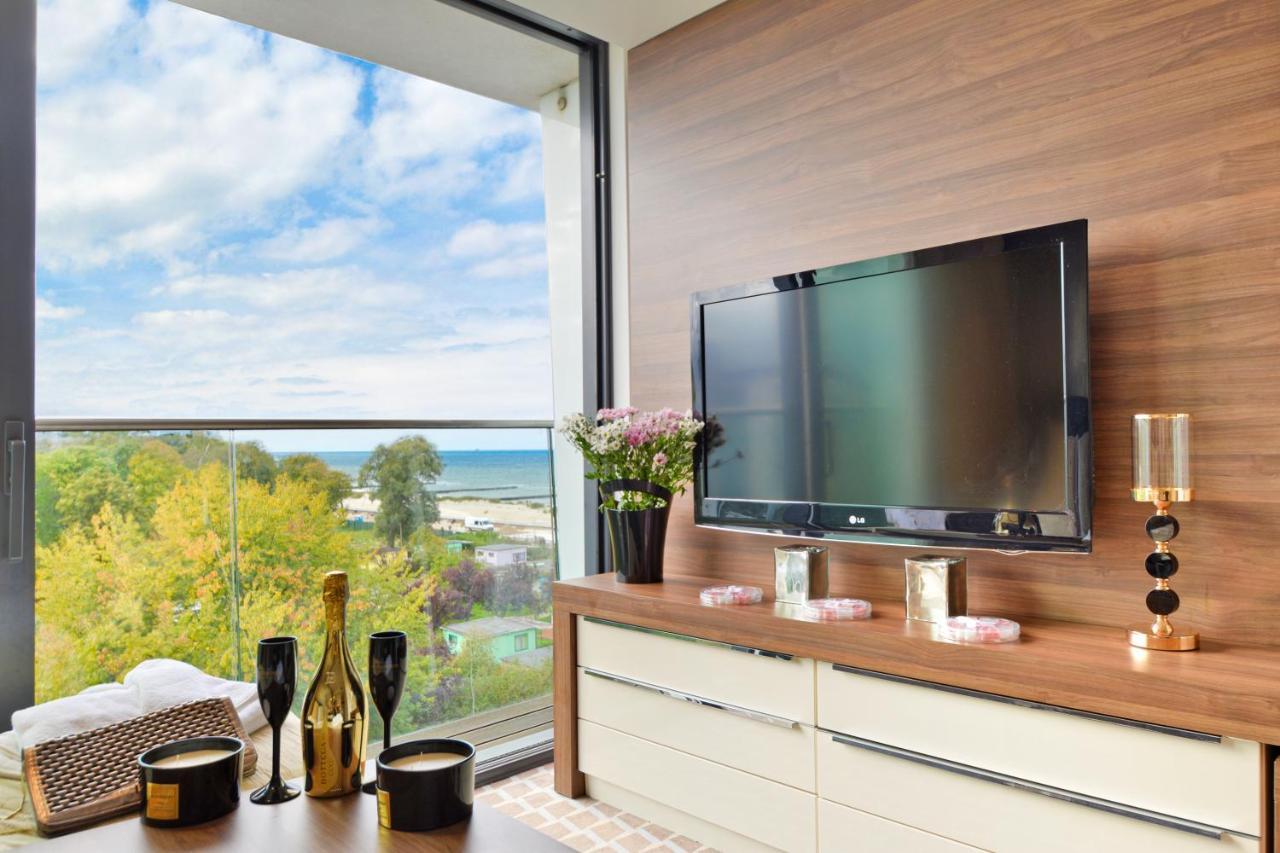 Marine Hotel apartament prywatny studio widok na morze basen sauna jacuzzi Kołobrzeg Exterior foto