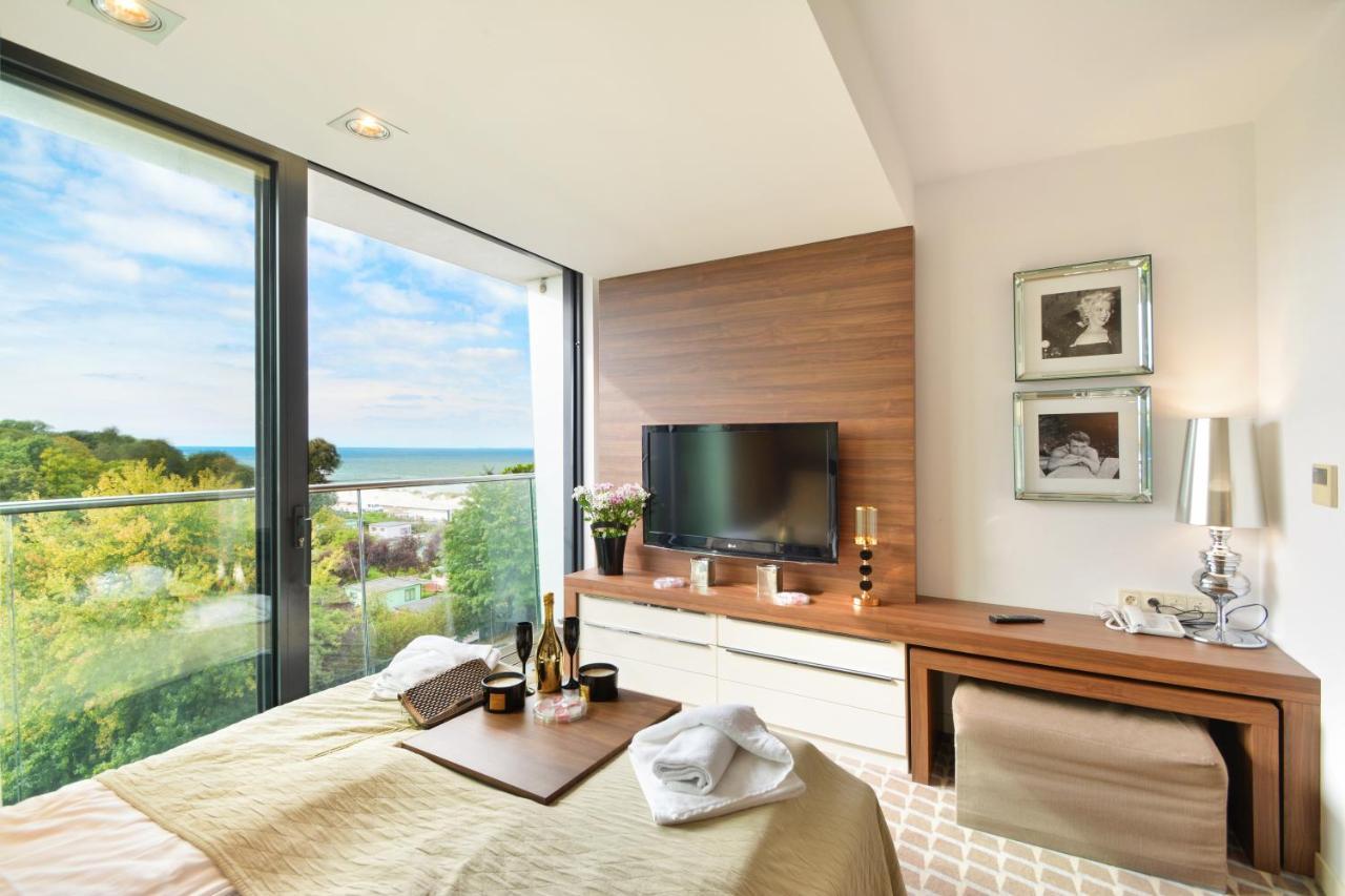 Marine Hotel apartament prywatny studio widok na morze basen sauna jacuzzi Kołobrzeg Exterior foto