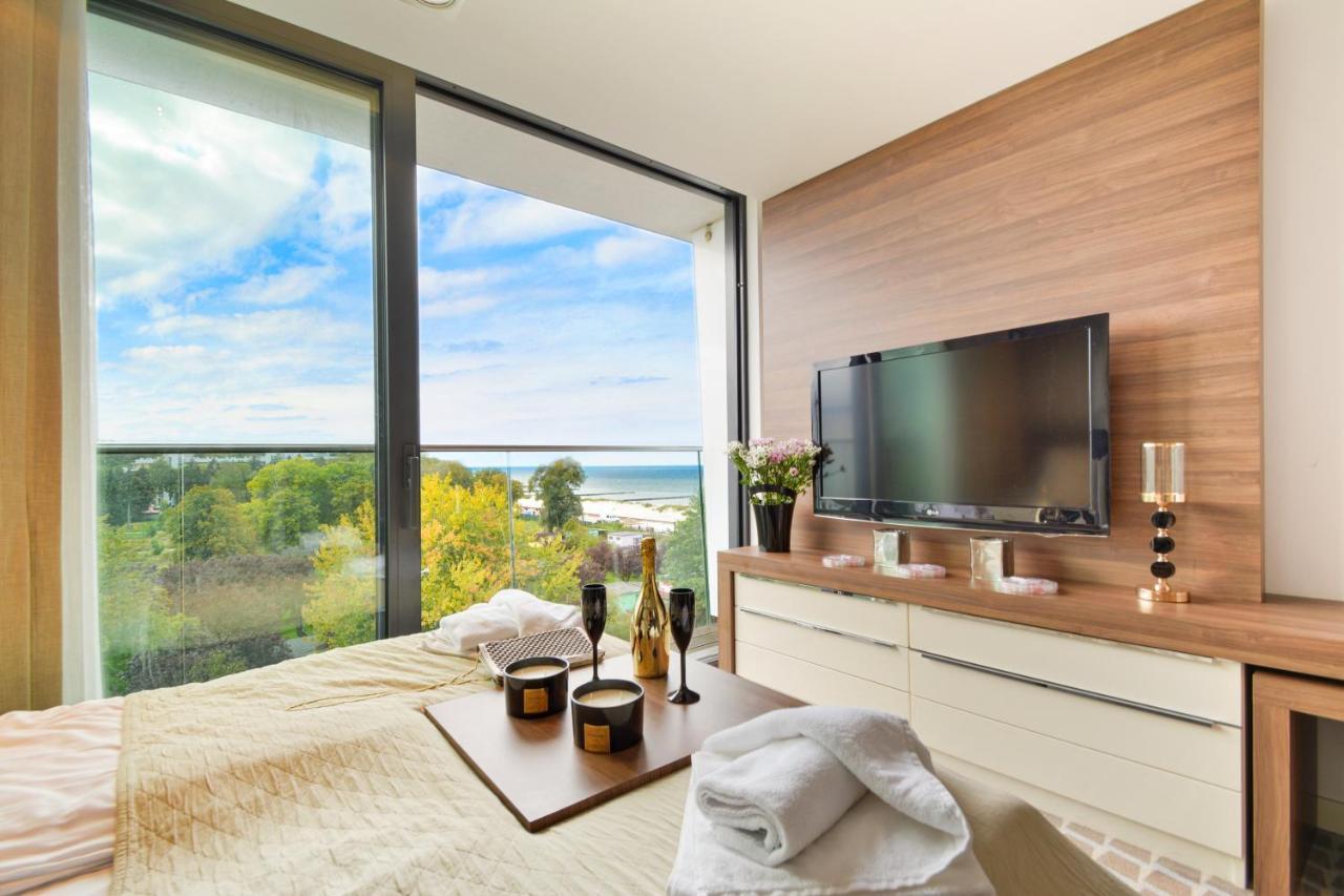 Marine Hotel apartament prywatny studio widok na morze basen sauna jacuzzi Kołobrzeg Exterior foto